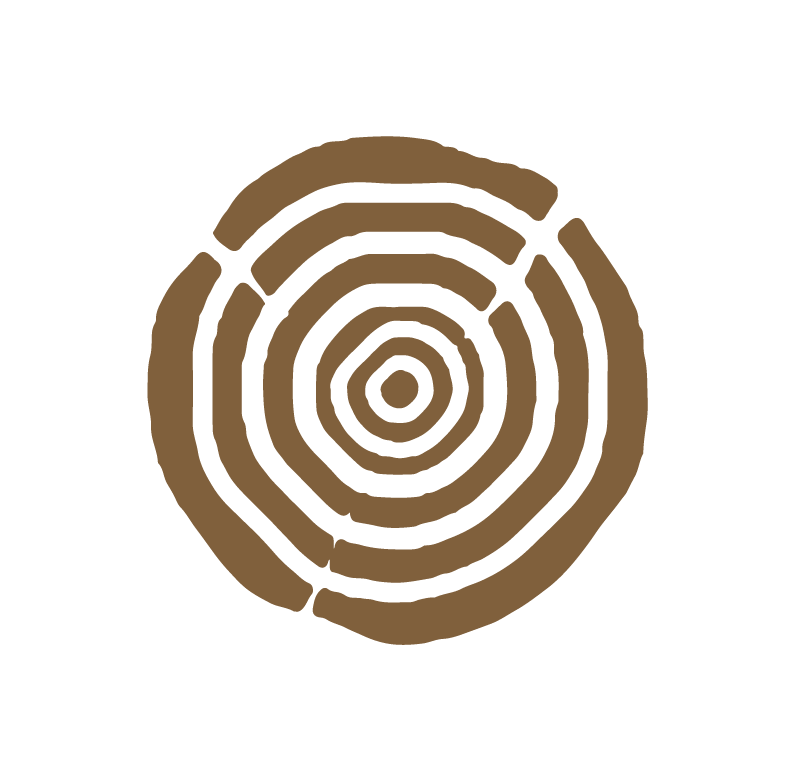 icona del tronco di legno tagliato trasversalmente